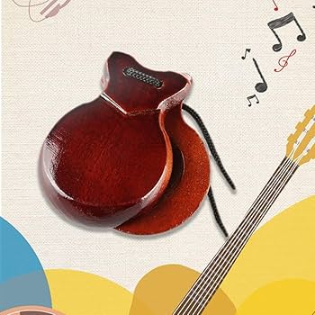 小さめフラメンコ カスタネット　ホセタレガ　スペイン製木製（グラナディージョ箱付 廃番やや小さめ・軽めフラメンコ カスタネット ホセタレガ